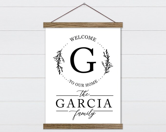Custom Family Wreath Monogram - Farmhouse Wreath Monogram