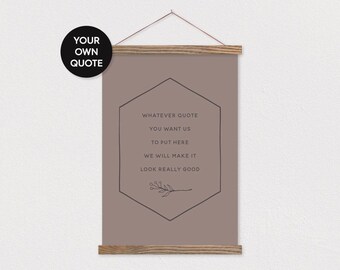 Custom Poem - Simple Bottom Branch Poem with Beige Background - We can personalize any text or pix
