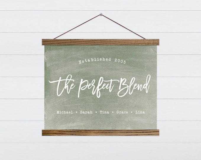 The Perfect Blend Custom Sign - Custom Name Wall Art - Farmhouse Custom Name Wall Hanging