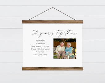 Anniversary Poem and Photo Wall Hanging - Custom Anniversary Wall Art