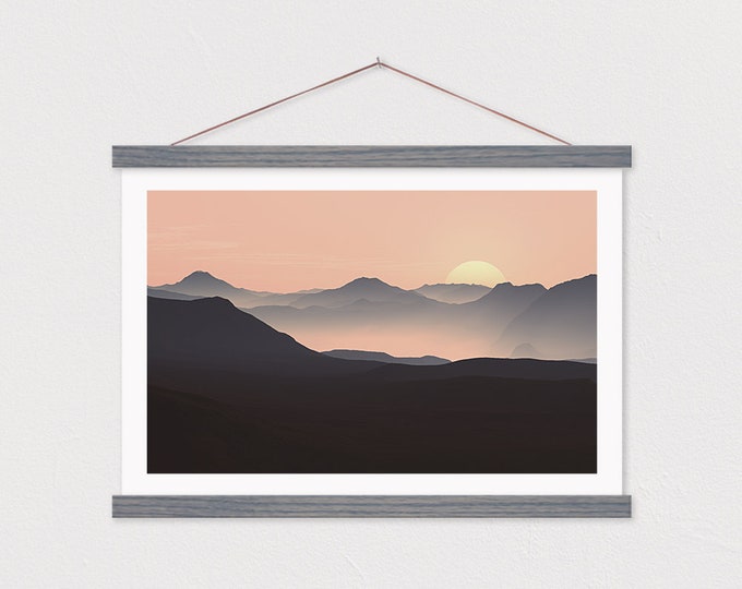 Sunrise Contrast - Mountain Art Print Framed ART