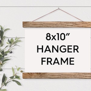 8x10" Picture Hanging Frame - Oak Wood High Quality! image 1