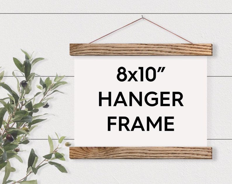 8x10" Picture Hanging Frame - Oak Wood High Quality! image 1