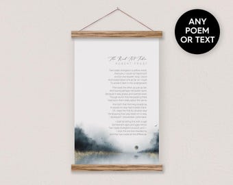 Misty Mountain Custom Poem - Mountain Range Wall Hanging - Misty Mountain Wall Art-pix