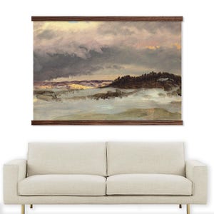 Coastal Canvas Art - Upstate New York Painting - Framed Nature Art - Beach House - XL image 4
