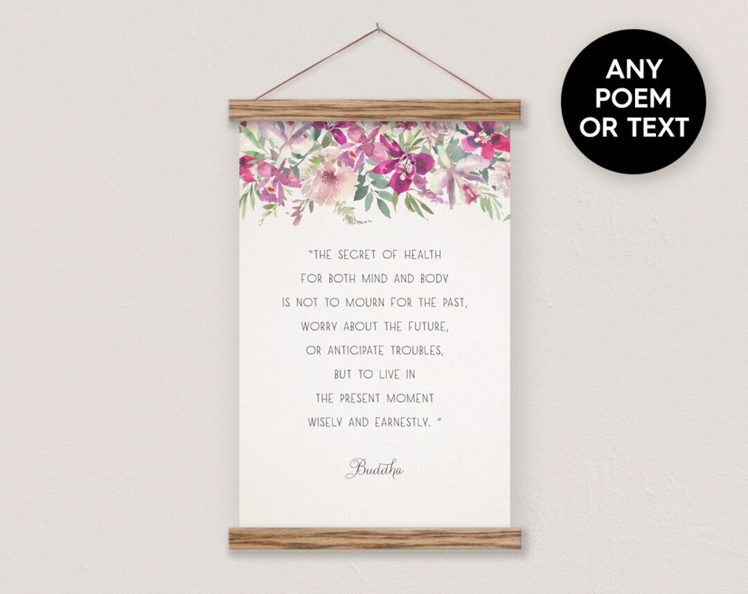 Tropical Orchid Poem Hot Pink Orchid Custom Wall Art Custom Wall