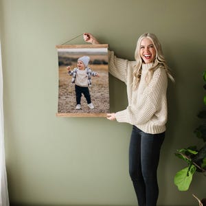 Custom Canvas Photo with Wooden Hanger Frame-pix
