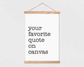 Custom Typewriter Quote Print with Wood Magnetic Poster Hanger- Custom Print Custom Quote-Your Own Words-Dorm Wall Hanging-Poster Hanger-pix