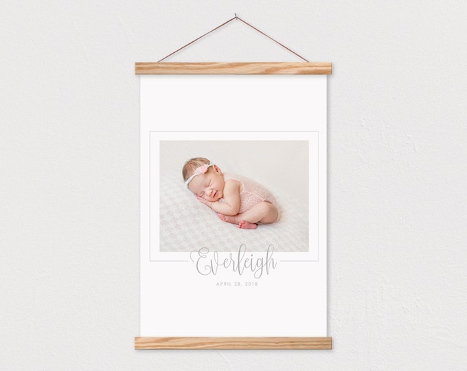 Baby Frame - Hanging Canvas - Customize However You Want! Any words or pix