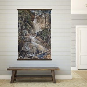 Hallway Large Canvas Wall Art - Vintage Waterfall