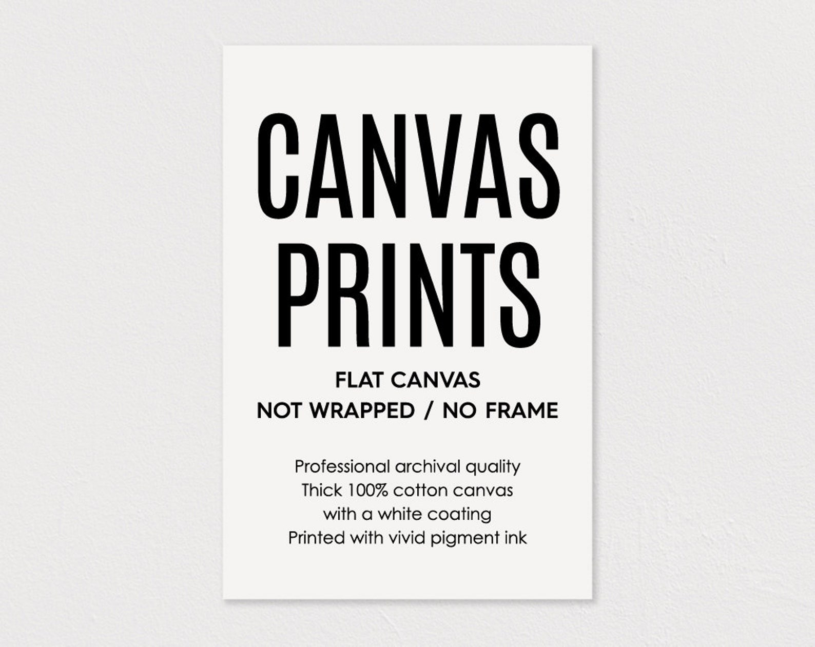 Canvas Prints Flat / Rolled Canvas Prints Not Framed or Etsy