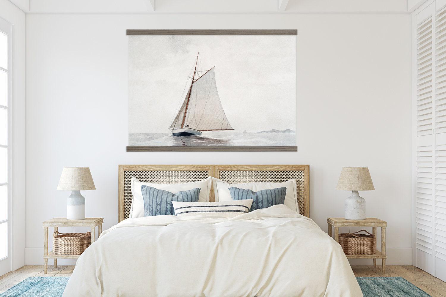 特大ウォールアート - セーリング - 水彩キャンバス壁掛け - XL - Etsy