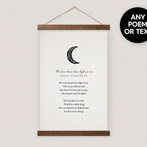 Custom Poem Hanging Canvas - Moon Flourish - Beautiful Gift for Wife or Girlfriend-pix