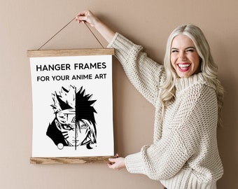 HANGER FRAMES™ - Magnetic Poster Hanger for Anime Posters, Art, Drawings, and Pictures