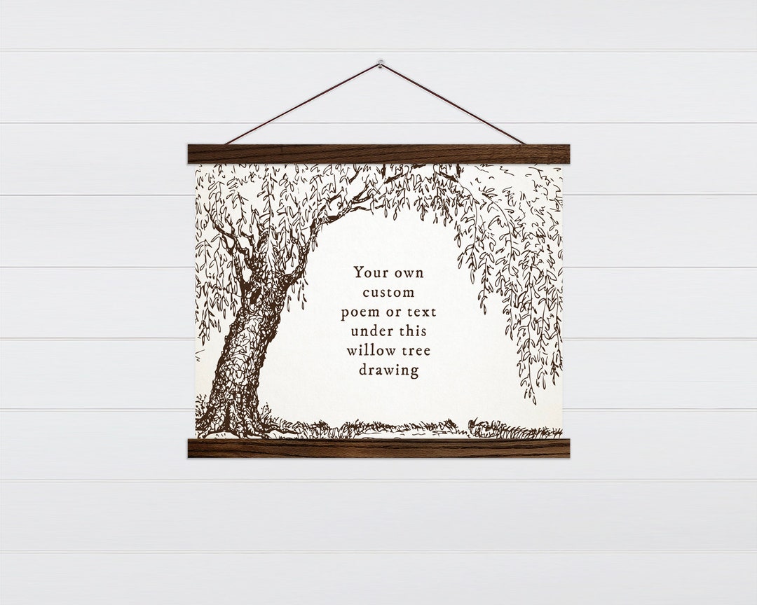 Willow Tree Poem or Quote Your Own Text on This Custom Canvaspix Etsy Canada