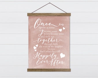 Once Upon a Time Word Art - Farmhouse Romantic Wall Decoration