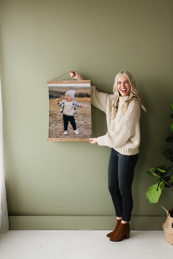 Photo de toile personnalisée avec cadre de cintre en bois-pix -  France