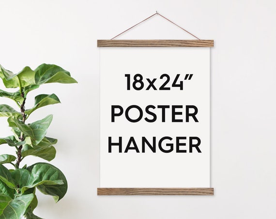 HANGER FRAMES™ Wooden Magnetic Poster Hanger for Framing Art & Pictures  Poster Hanger Print Hanger Wall Hanging Wooden Poster Hanger 