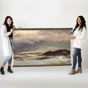 Coastal Canvas Art - Upstate New York Painting - Framed Nature Art - Beach House - XL image 3
