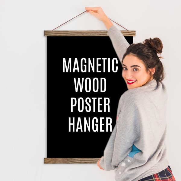 Poster Hanger - Wooden Magnetic Hanging Frame