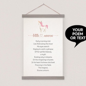 Unicorn Poem Wall Art - Custom Unicorn Poem Wall Hanging-pix