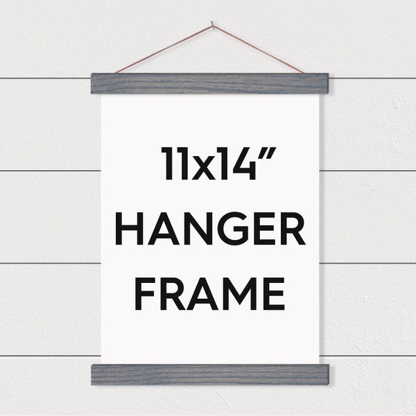 11x14" Wooden Magnetic Hanging Frame - Many Colors!