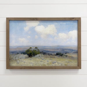 Texas Landscape - Framed Nature Wall Art - Ranch House Decor