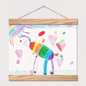 Kids Art Frame Hanger - Magnetic Easy to Change Out