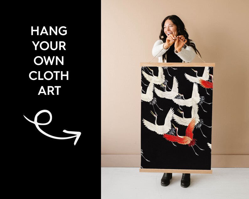 How to Hang Cloth Art Japanese Tengui Textile Art Asian Etsy