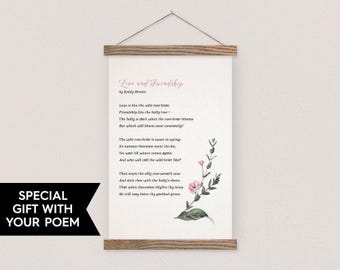 Custom Poem Print Gift - Watercolor Flowering Branch - Gift for Mother's Day-pix