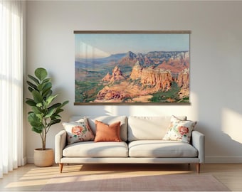 Southwestern Wall Art - Huge Tapestry for Above Living Room Couch - Flagstaff Arizona Desert - XL