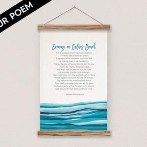 Ocean Wave Wall Art - Custom Wall Hanging - Ocean Wave Custom Poem Decor-pix
