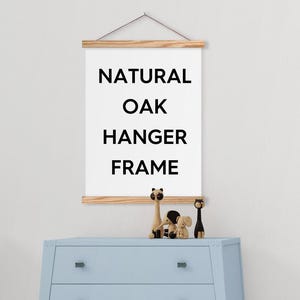 Natural Oak Hanger Frame for Posters, Art, Paintings, Photos, Fabric Art