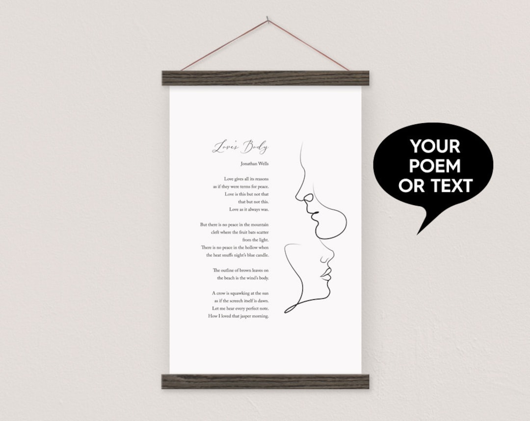 Minimalist Couple Wall Art - Custom Poem Wall Hanging - Minimalist Wall ...