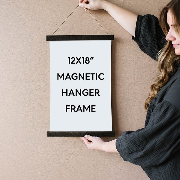 Hanger Frame 12x18" Size or Any Size! Wooden Magnetic Hanging Frame