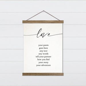 Simple Love Custom Poem - Anniversary Gift - Custom Love Poem Wall Hanging-pix