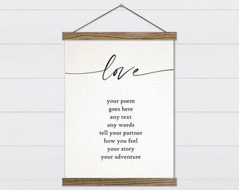 Simple Love Custom Poem - Anniversary Gift - Custom Love Poem Wall Hanging-pix