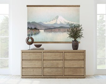 Living Room Large Canvas Wall Art - Mt Rainer Painting - XL