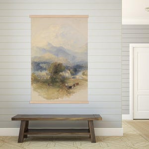 Inexpensive Large Wall Art - Front Entry Large Canvas Wall Art - Mountain Farm