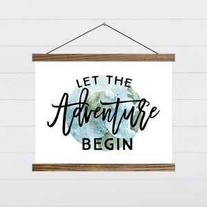 Let the Adventure Begin Word Wall Art - Nursery Wall Decor - Farmhouse Word Wall Hanging