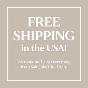 a sign that says free shipping in the usa we make and ship everything from salt