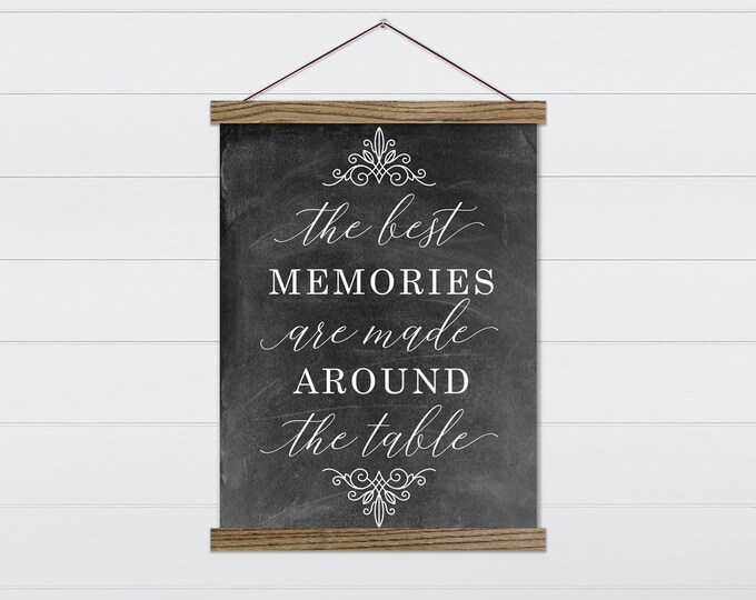 The Best Memories Kitchen Wall Art - Farmhouse Kitchen Decoration- Farmhouse Dining Room Word Wall Art