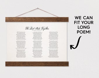 We Can Print Your Long Poem! Long Poem 3 Columns on Canvas with Frame ART-pix
