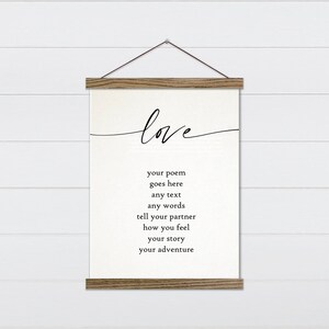 Simple Love Custom Poem - Anniversary Gift - Custom Love Poem Wall ...