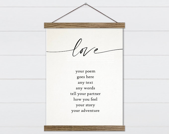 Simple Love Custom Poem - Anniversary Gift - Custom Love Poem Wall Hanging-pix