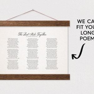 We kunnen je lange gedicht afdrukken! Lang gedicht, 3 kolommen op canvas met lijst ART-pix