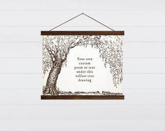 Poesia o citazione di Willow Tree - Il tuo testo su questa tela-immagine personalizzata