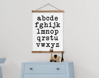 Vintage Alphabet Typewriter - Nursery Wall Hanging