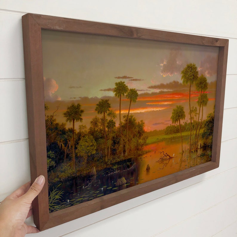 Great Florida Sunset Landscape Canvas Wall Art Framed image 2