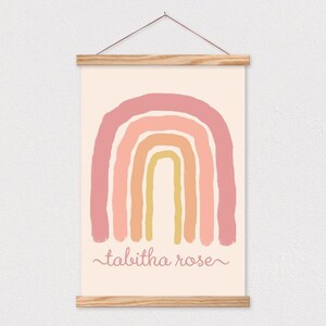 Boho Rainbow Art - Choose Colors and Name! Canvas Wall Hanging with Hanger Frames - Any words or pix